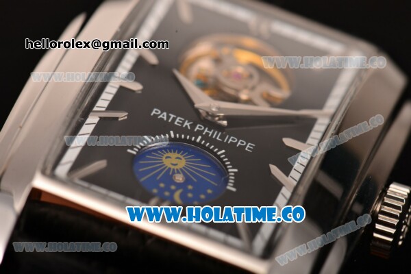 Patek Philippe Gondolo Asia Manual Winding Steel Case with Black Dial and Stick Markers - Click Image to Close
